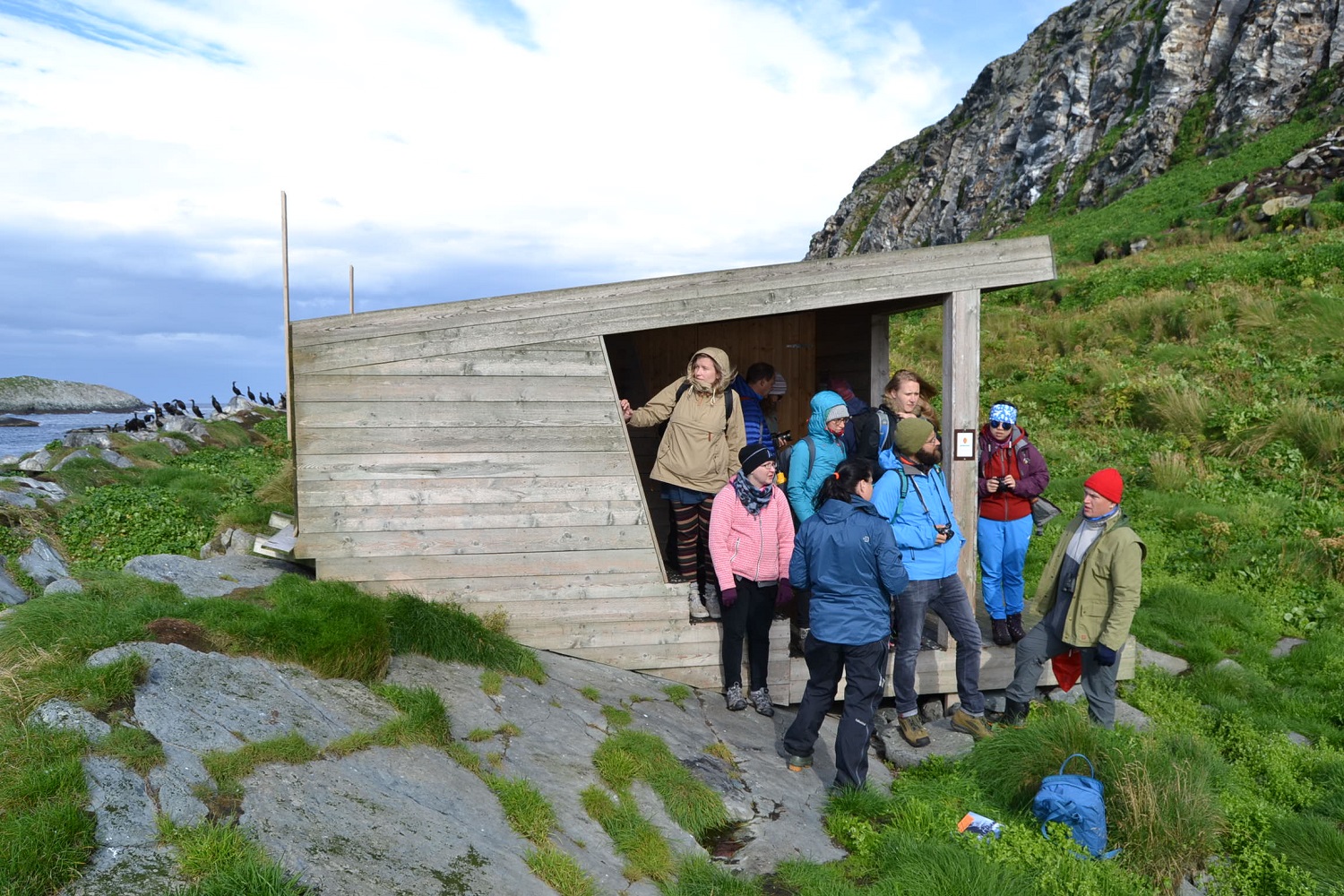 Students enjoying the landscape at Varanger Peninsula during a field course in 2016, organised by the UArctic Thematic Network on Northern Tourism