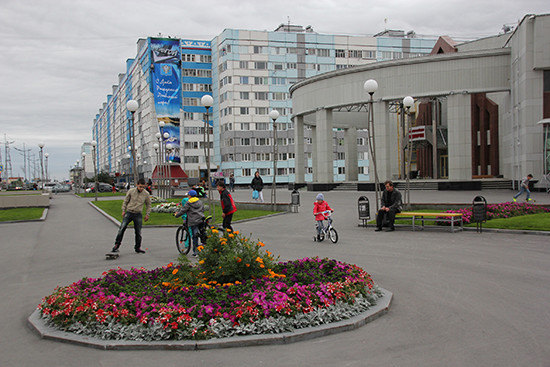 Young people playing in Novyi Urengoy in Russia which is one of the places where the research will be conducted