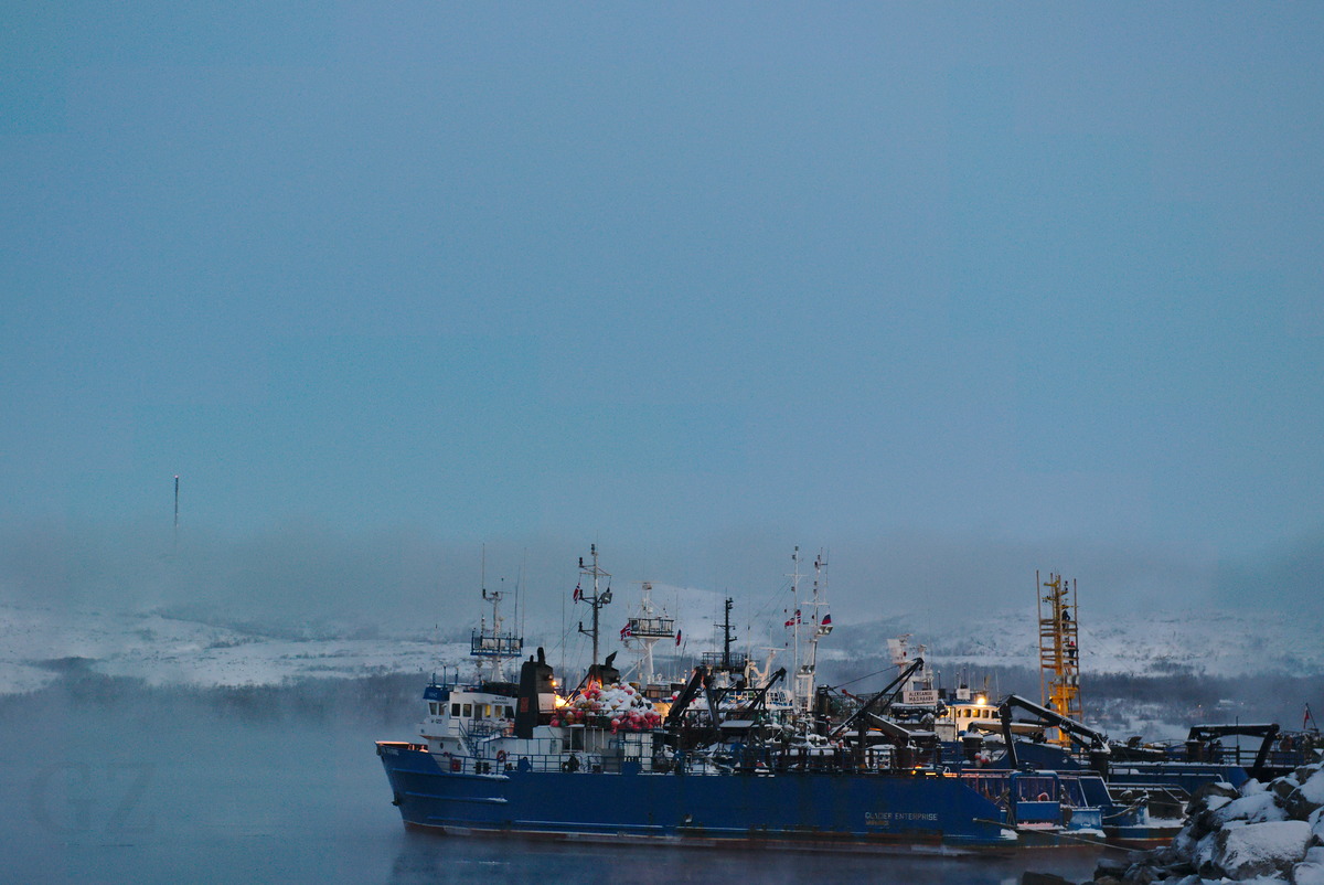 Fishing trawlers in Kirkenes harbor  Photo: Gerald Zojer