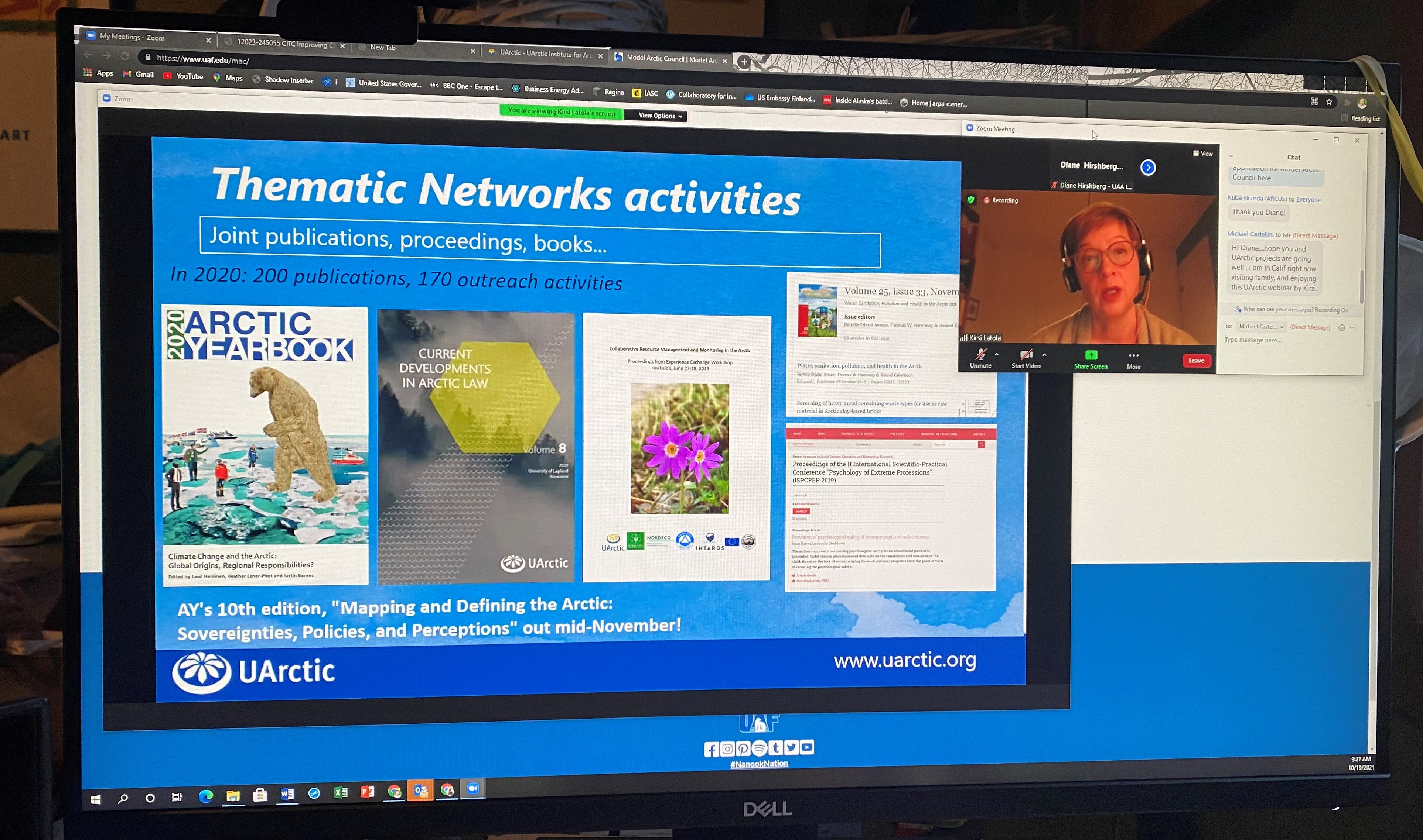 Kirsi presenting in ARCUS