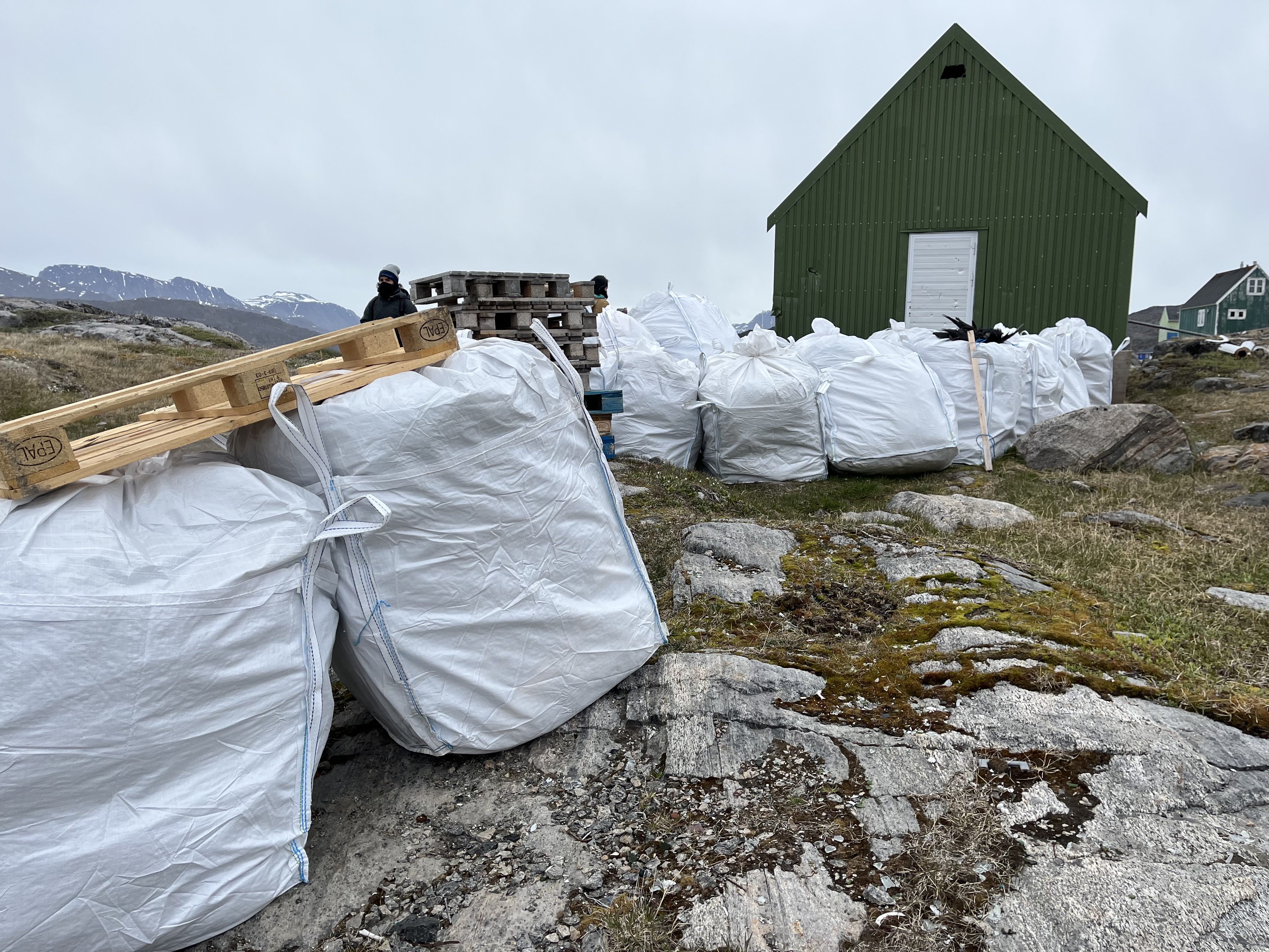 Waste collection point in Itilleq.