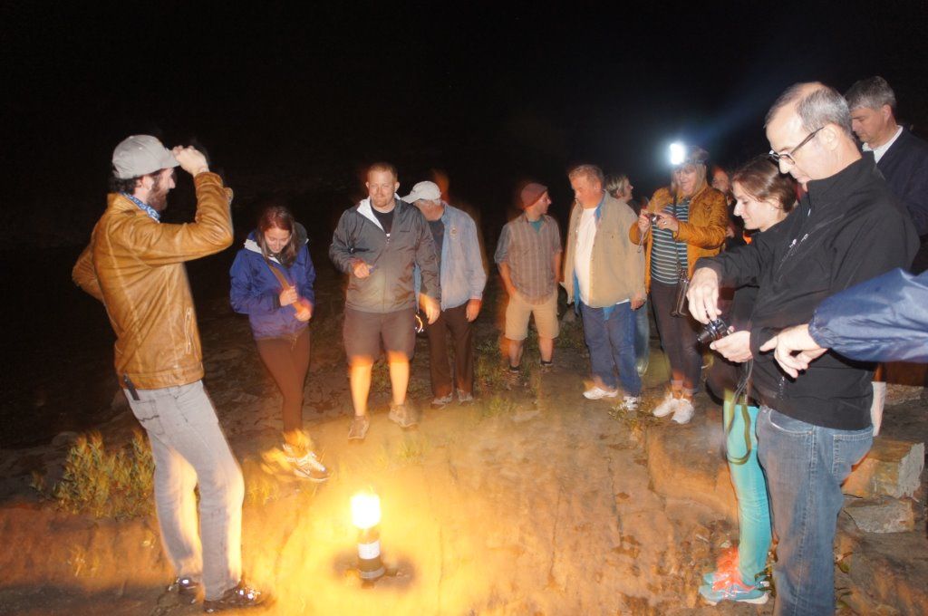 A nightly excursion to one of the dinosaur trackways near Tumbler Ridge