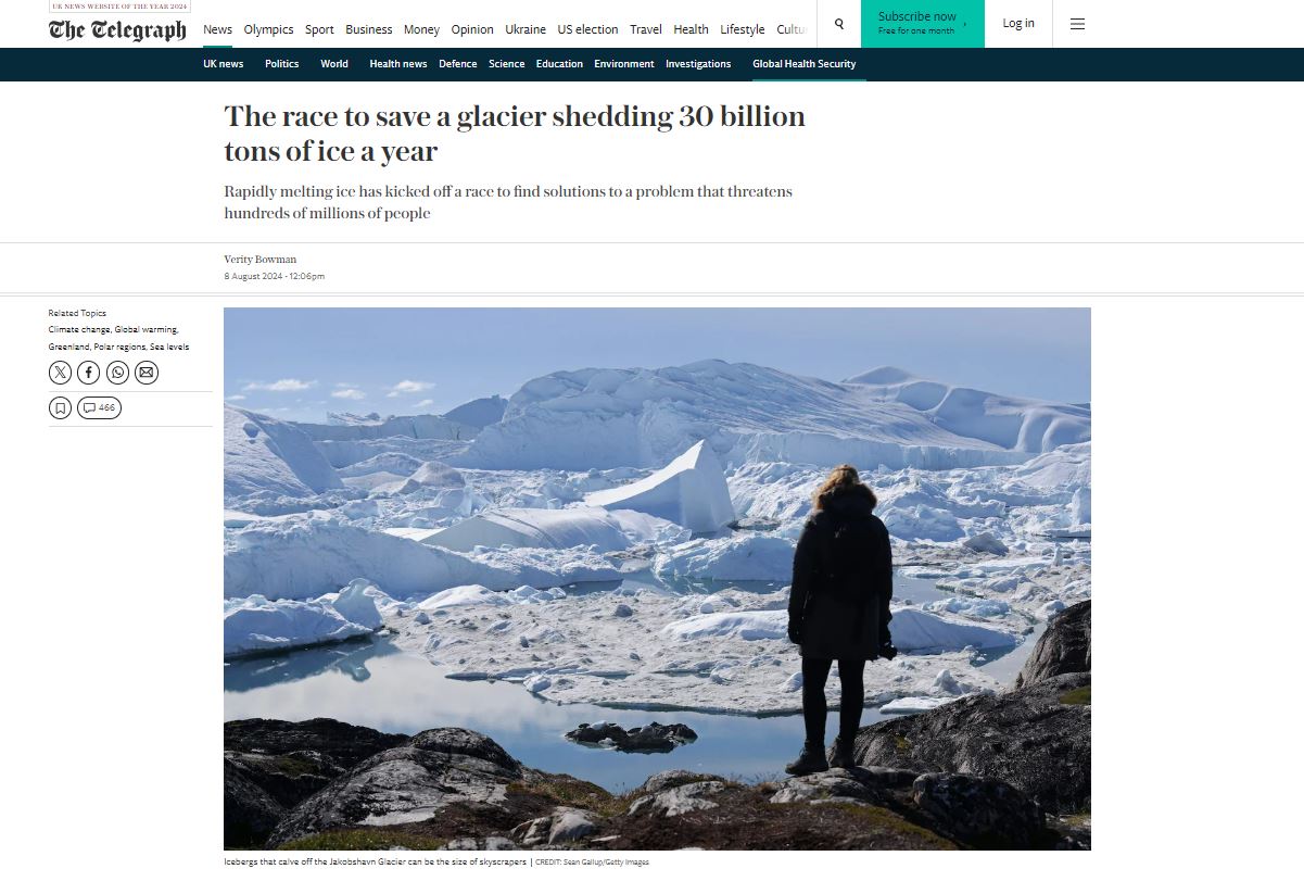 Telegraph Seabed Curtain Article