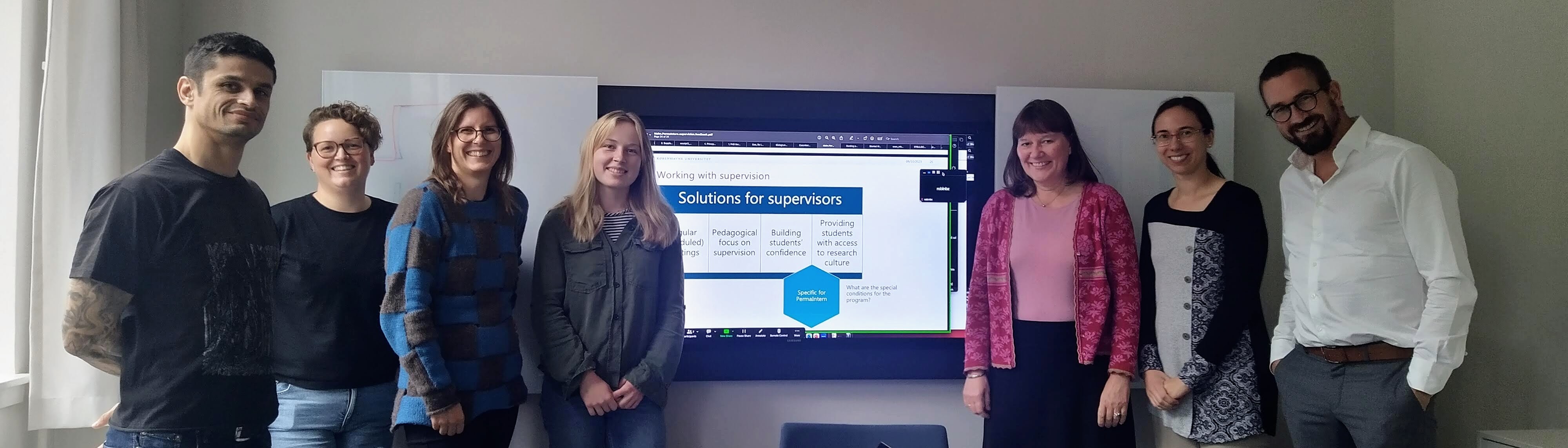 Workshop participants Sebastián Ruiz-Pereira, Rie Hjørnegaard Malm, Ylva Sjöberg, Georgina Wieth-Klitgaard, Hanne Christiansen, Julie Malenfant-Lepage, Iver Martens. (Photo Nelly Raymond)